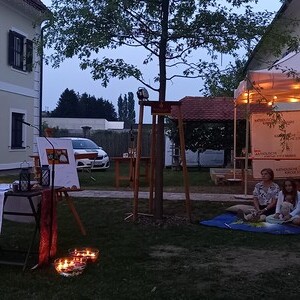 Messe auf der Picknickdecke